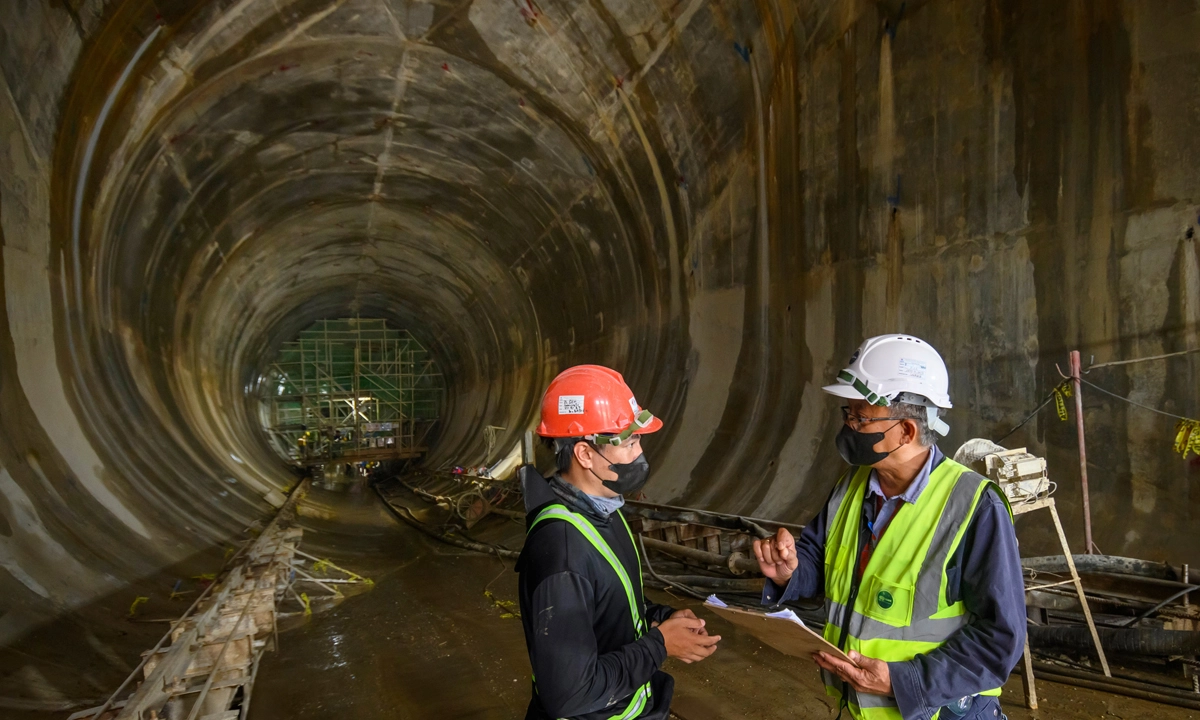 Inside the intake of the Wawa Pumped Storage Power Project which aims to support ancillary energy supply and storage requirements for grid stability. This project will have a storage capacity of 6,000 MWh and a generating output capacity of 600 MW.